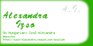 alexandra izso business card